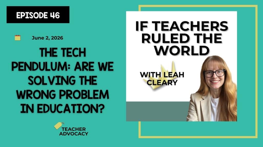 Podcast episode about technology in education, classroom technology, educational technology policy, and effective technology integration in schools.